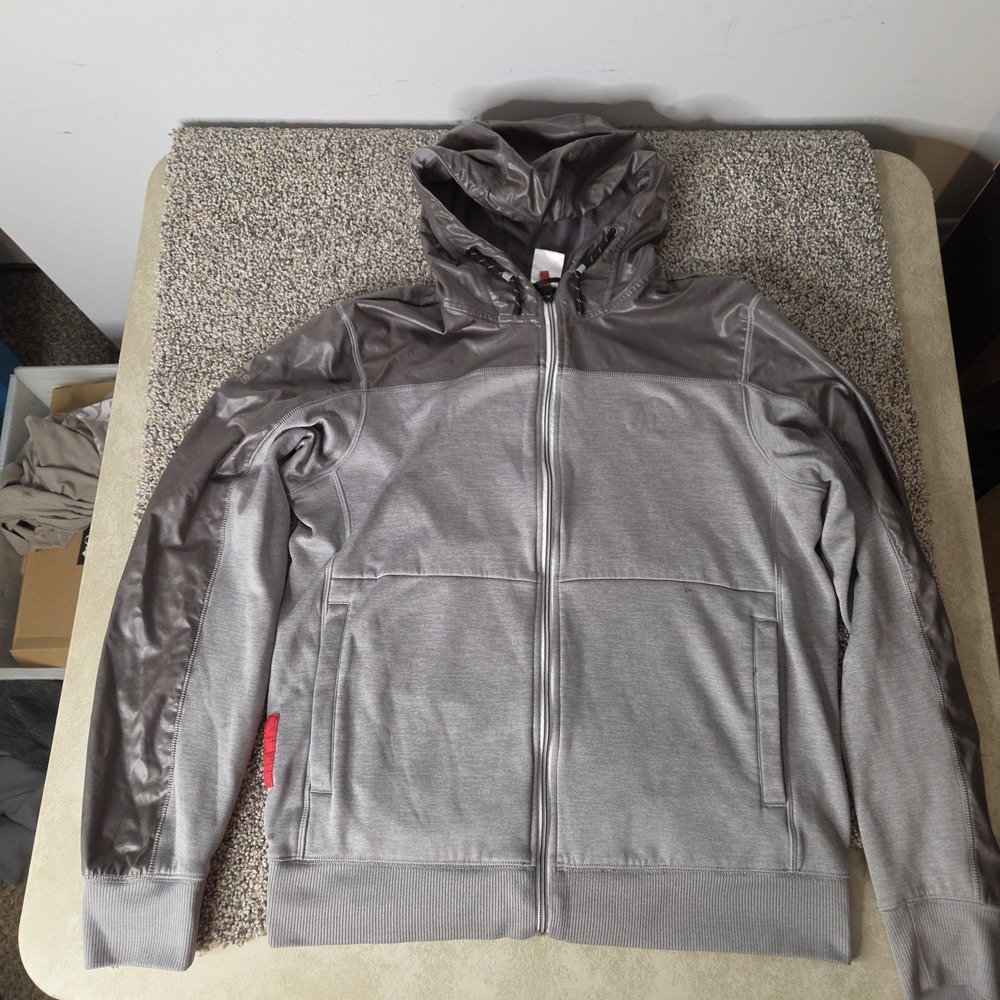 Adidas Derrick Rose Team Issue Grey Full Zip Hoodie Mens Med Basketball Jacket